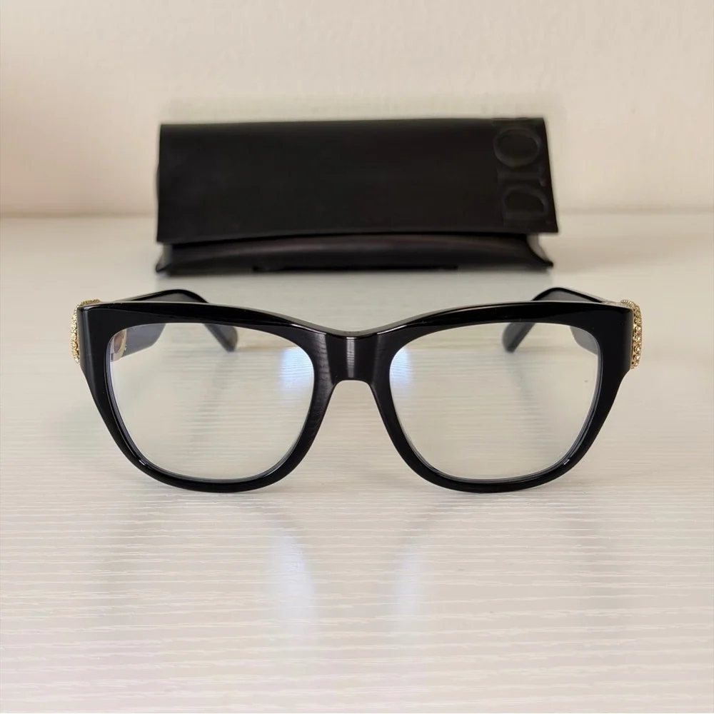 New! Dior Women's Glasses in Black, 30MontaigneO S4I 12BB, Authentic